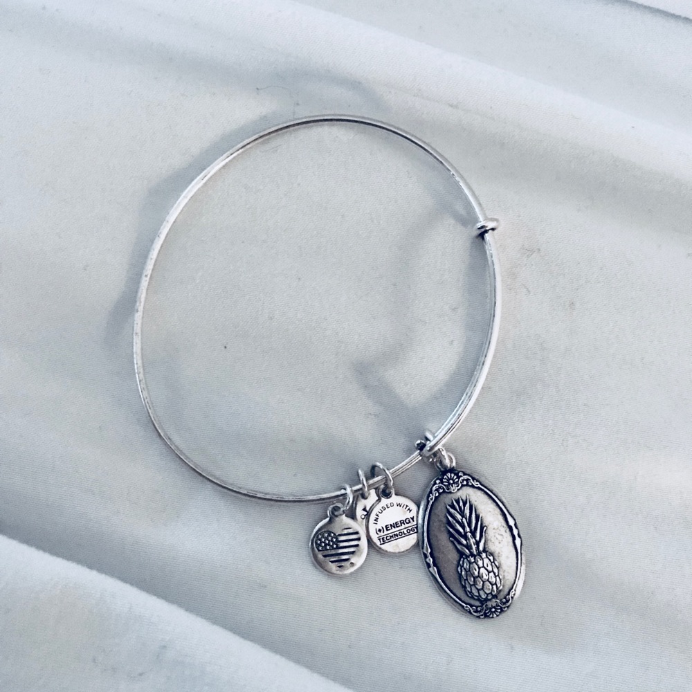 Alex and Ani Silver Pineapple bangle